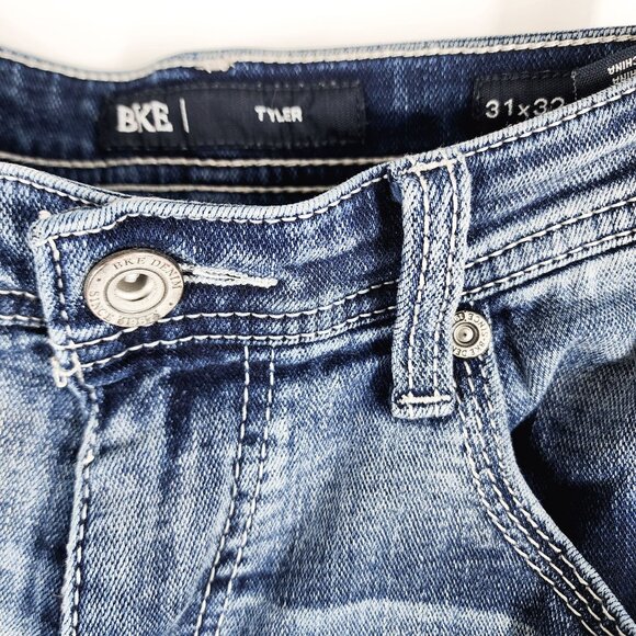 BKE Jeans Tyler Straight Leg Relaxed Fit Jeans Mens Size 31 x 32 Blue - Picture 11 of 13